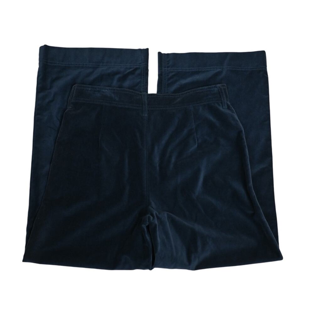 FRYE Womens 27 Camber Wide Leg Crop Velvet Pant in Midnight Blue - Picture 6 of 12